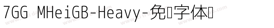 7GG MHeiGB-Heavy字体转换